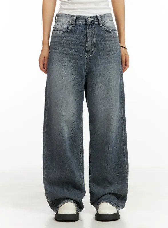 Sky Washed Baggy Jeans CL431 sold by Lewkin