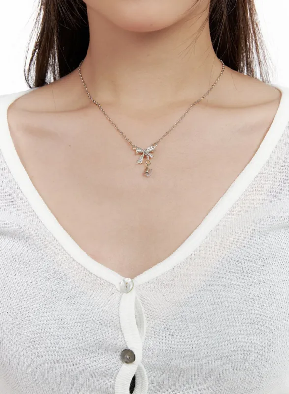 Chain Charm Necklace CL431 sold by Lewkin