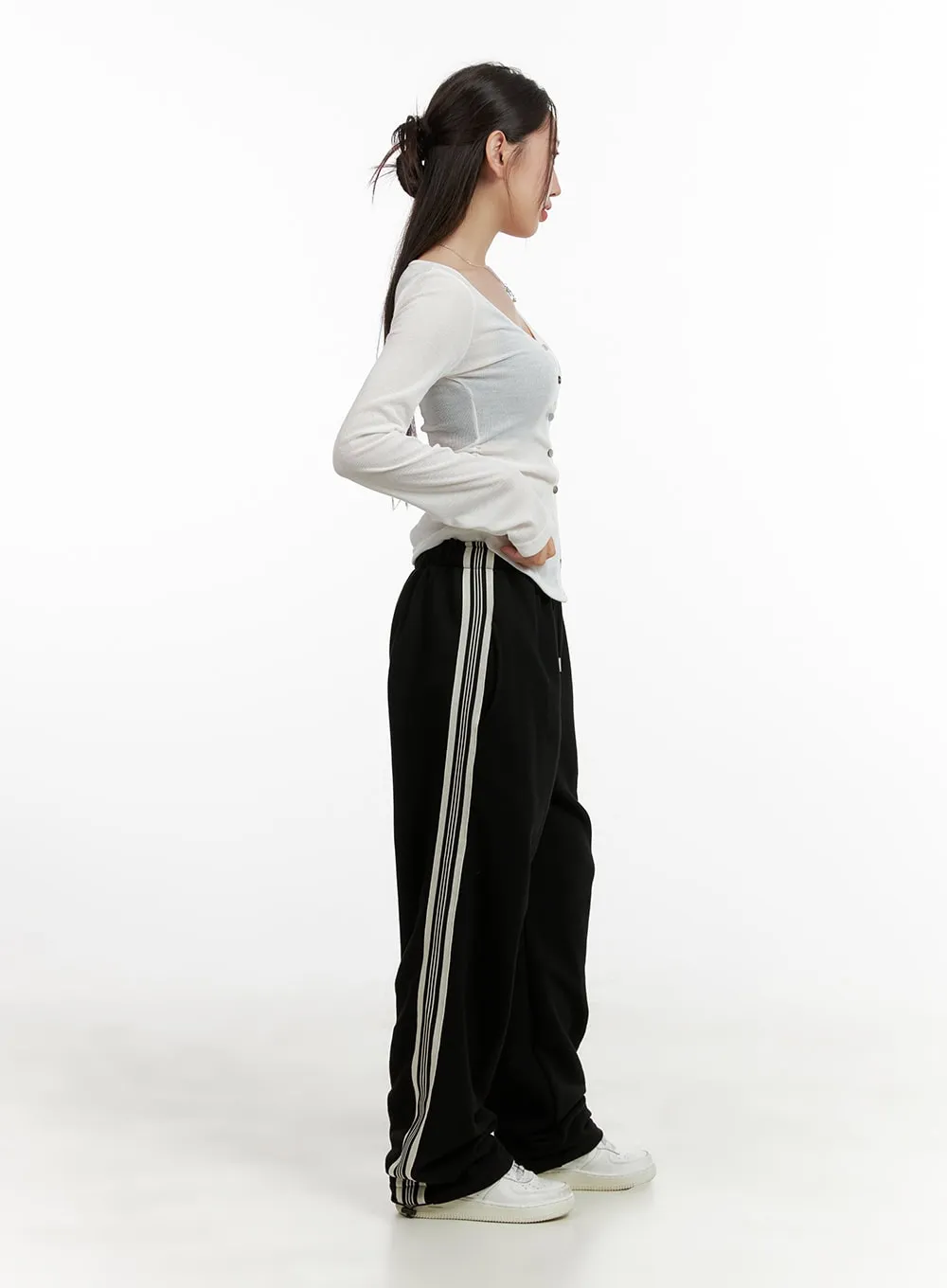 Stripe Banded Sweatpants CL431 sold by Lewkin product image thumbnail 2