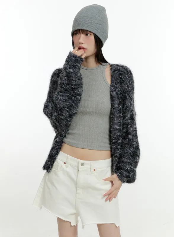 Fuzzy Long Sleeve Cardigan CG401 sold by Lewkin