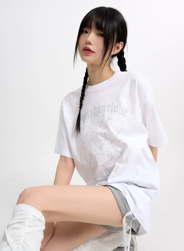Acubi Oversized Graphic Tee CM415 sold by Lewkin