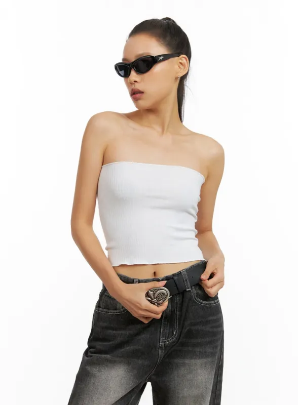 Ribbed Slim Tube Top IG405 sold by Lewkin