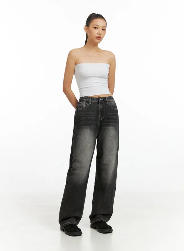 Eve Washed Wide Leg Jeans IG405 sold by Lewkin