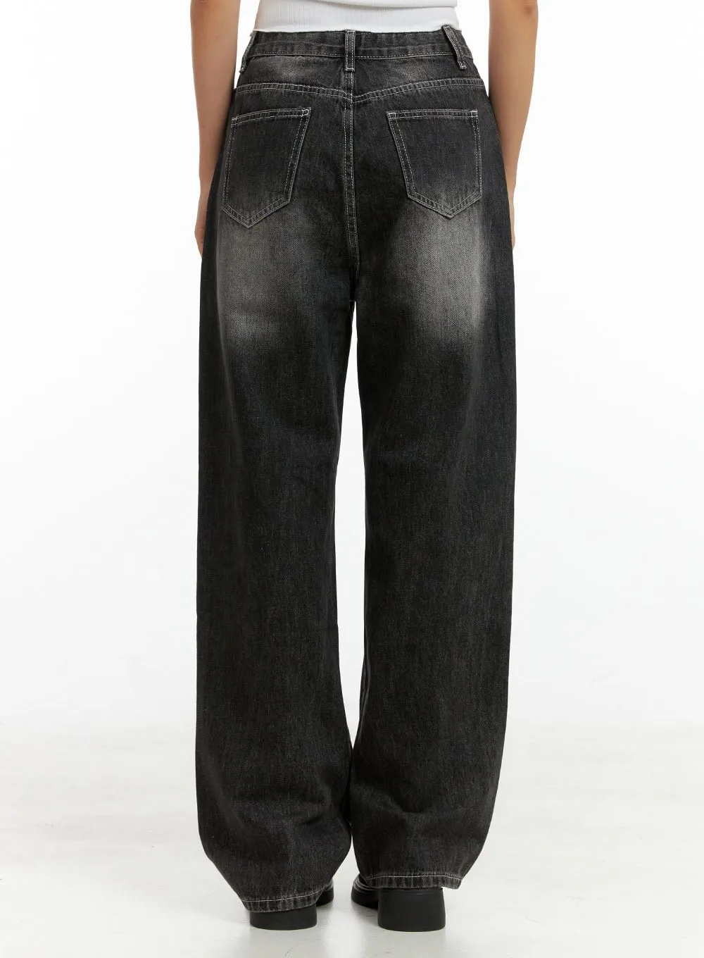 Eve Washed Wide Leg Jeans IG405 sold by Lewkin product image thumbnail 5