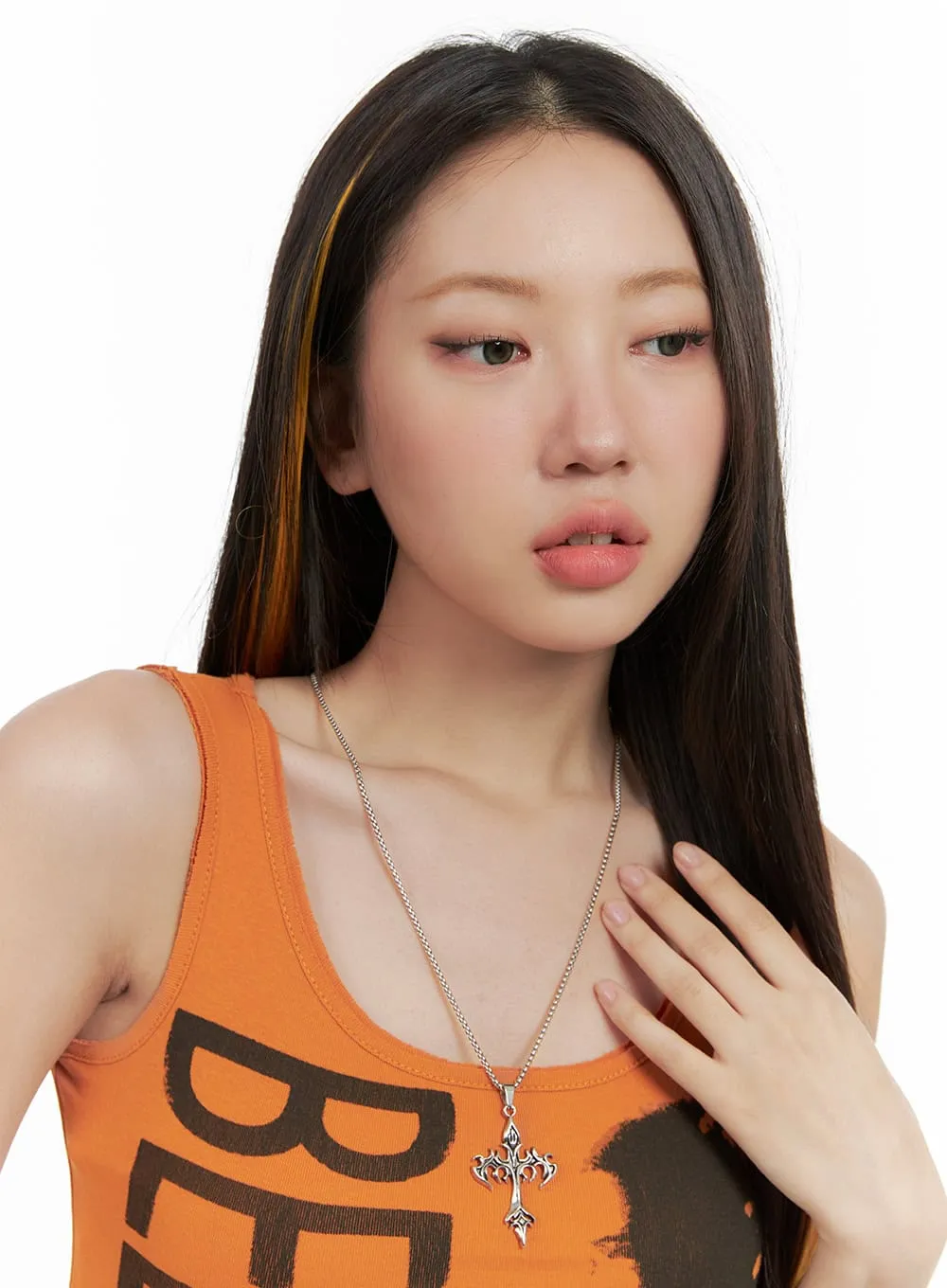 Strange Cross Necklace IG406 sold by Lewkin product image thumbnail 3