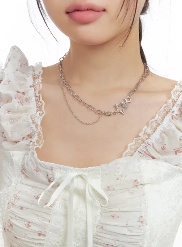 Ellie Cubic Star Necklace IG406 sold by Lewkin