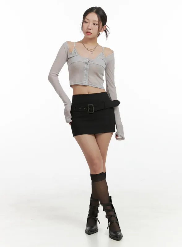 Buckle Cut-Out Faux Leather Boots OG406 sold by Lewkin