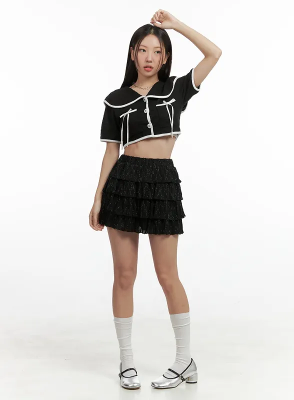 Ruffle Mini Skirt OG407 sold by Lewkin