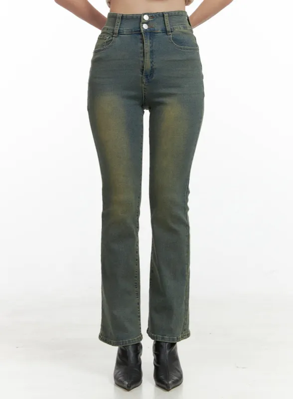 Pamela Belt Bootcut Jeans OG407 sold by Lewkin