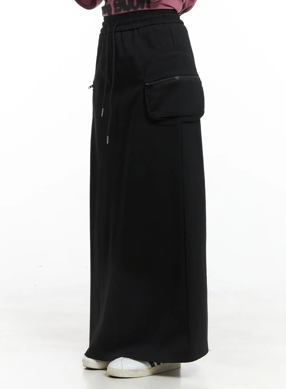 String Banded Cargo Maxi Skirt CG408 sold by Lewkin
