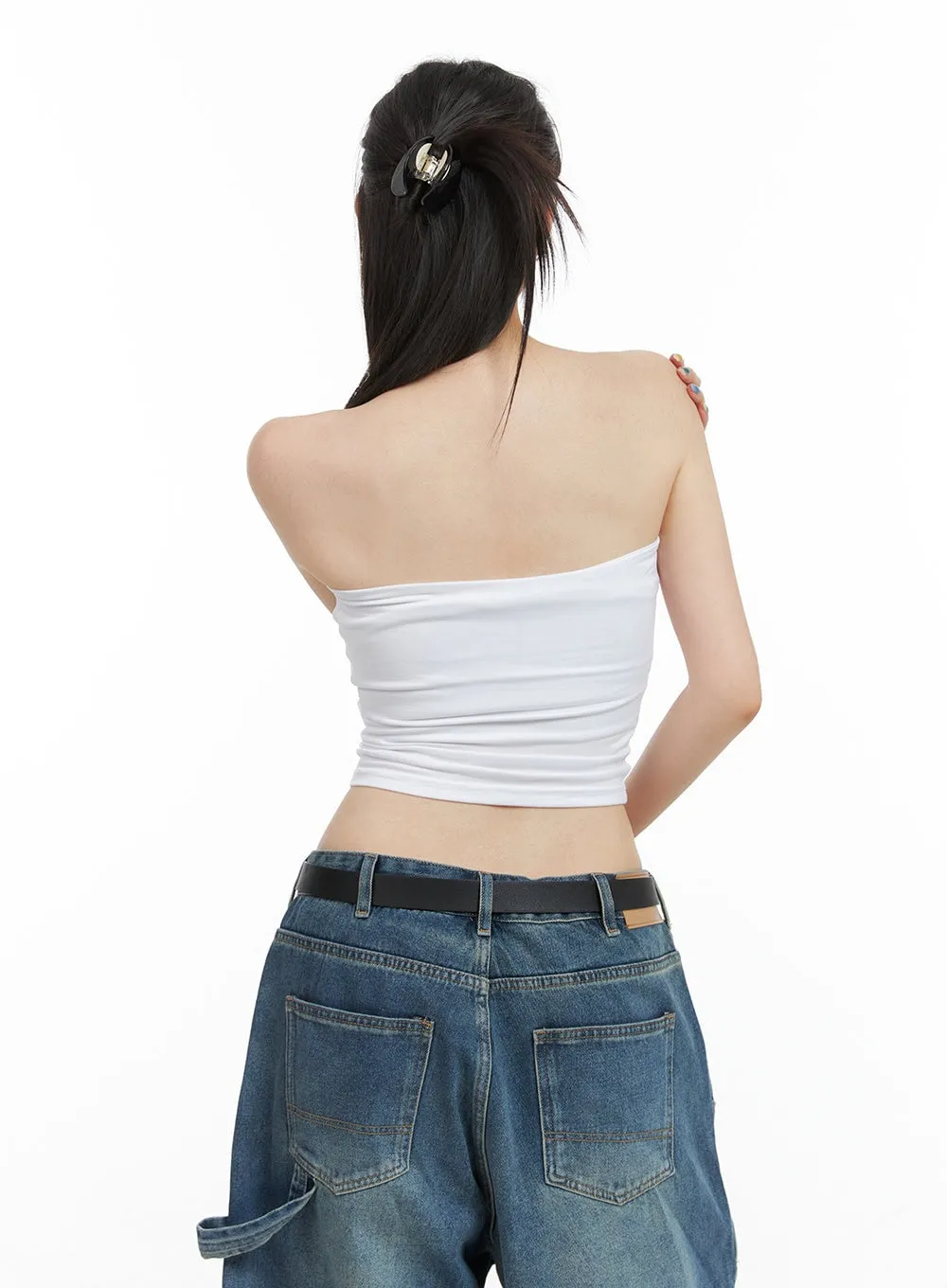 Sporty Lettering Crop Tube Top CG408 sold by Lewkin product image thumbnail 5