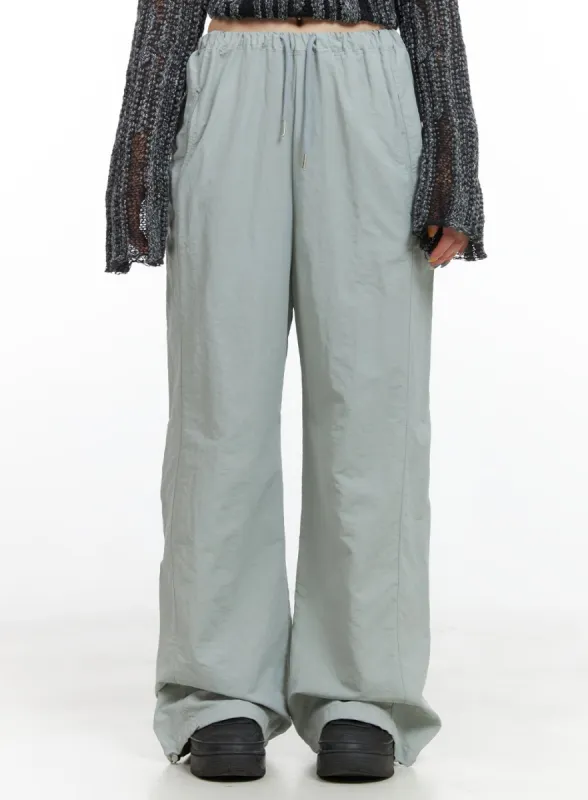 Nylon Wide Banded Pants CG408 sold by Lewkin