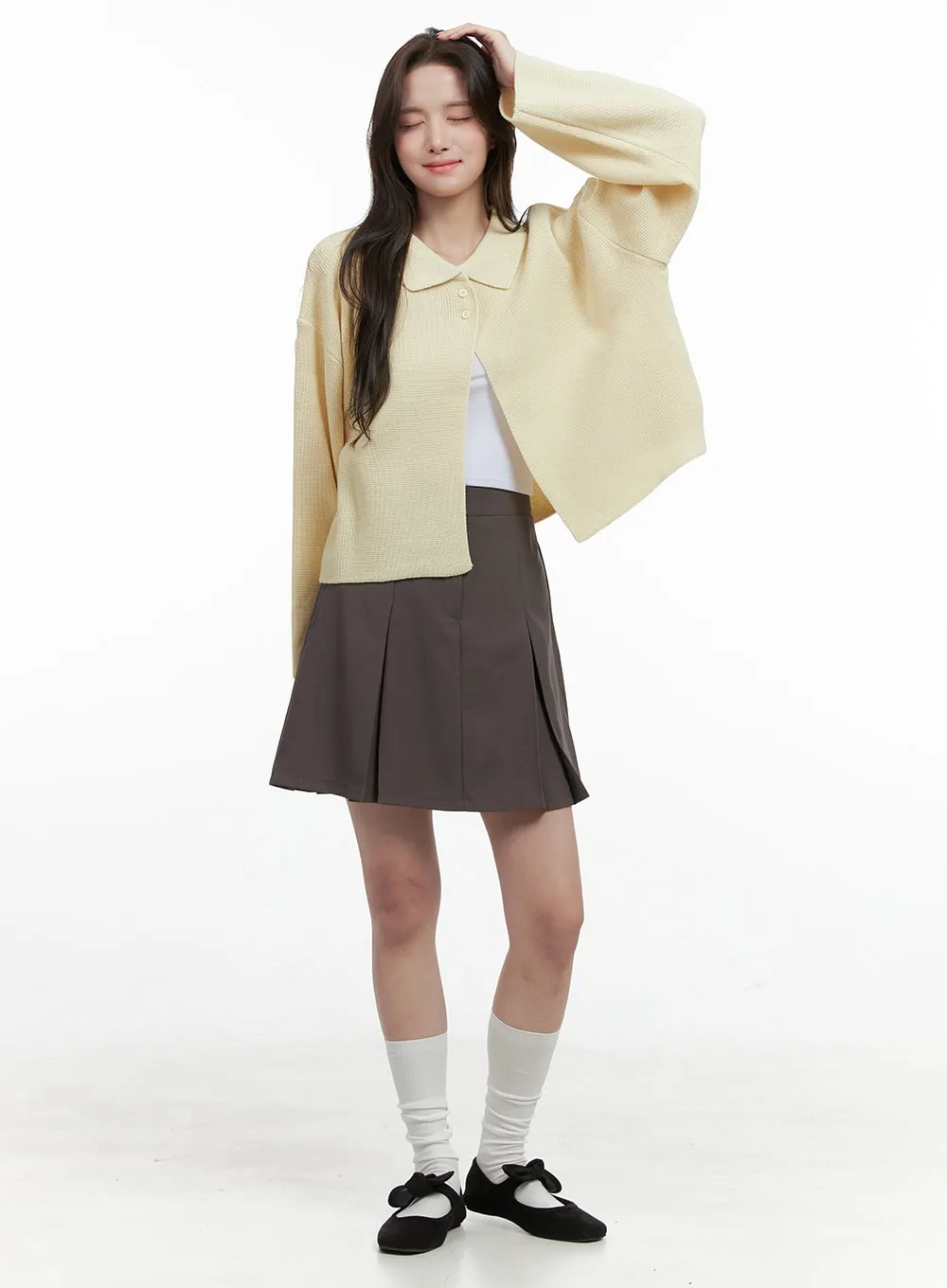 Pleated Spice Mini Skirt OG409 sold by Lewkin product image thumbnail 5