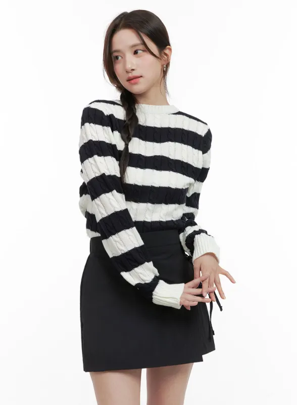 Cozy Stripe Knit Sweater OG409 sold by Lewkin