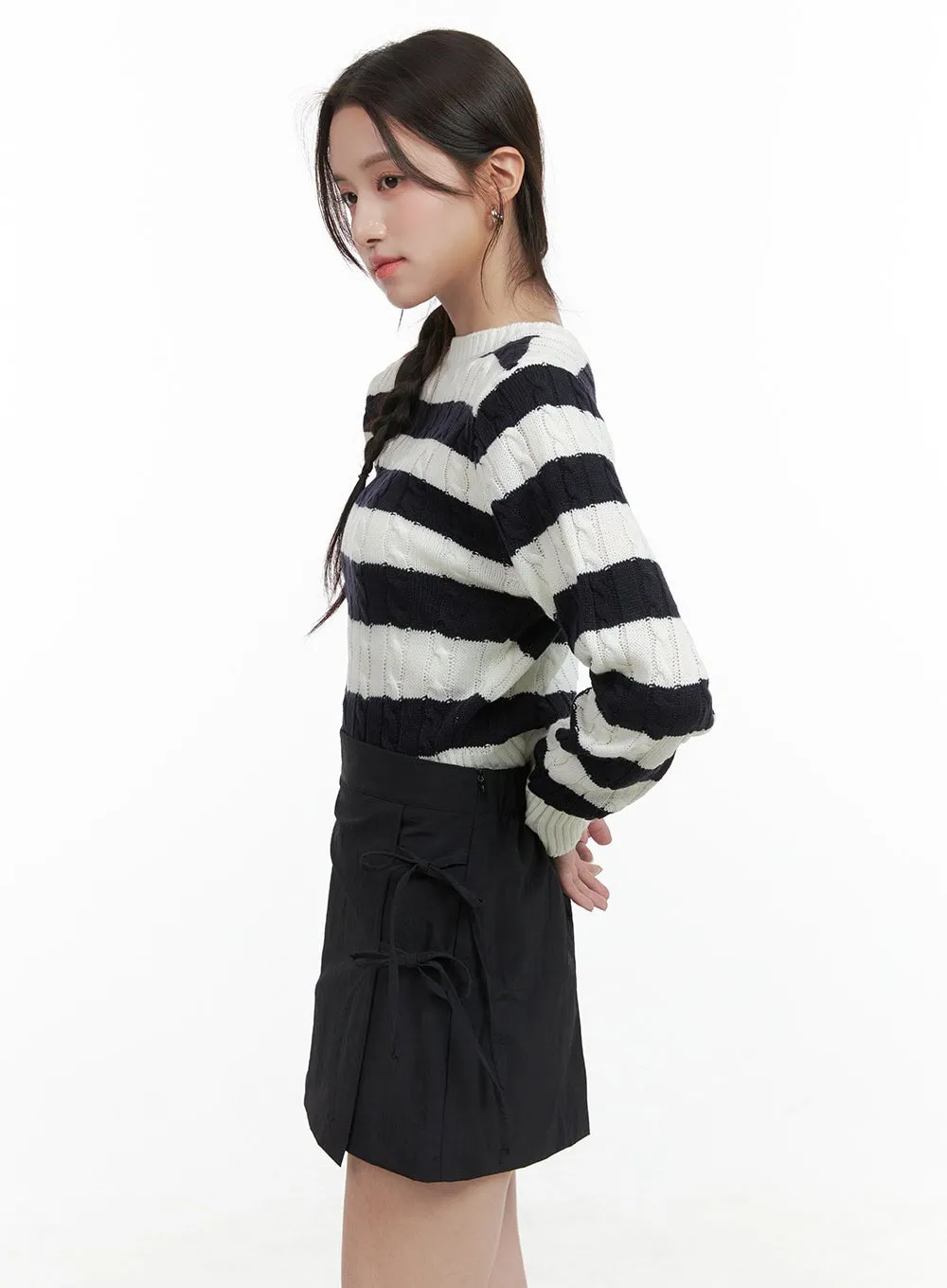 Cozy Stripe Knit Sweater OG409 sold by Lewkin product image thumbnail 4