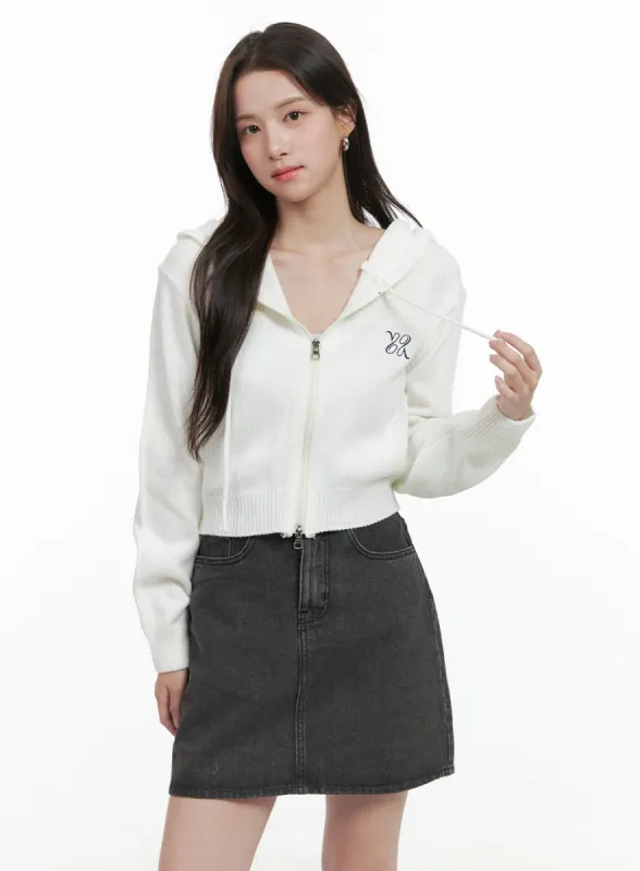 Embroidered Crop Hoodie Jacket OG409 sold by Lewkin