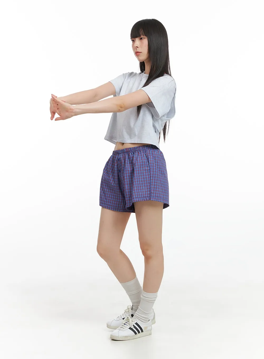 Layered Back Short Sleeve Crop Shirt CG409 sold by Lewkin product image thumbnail 4