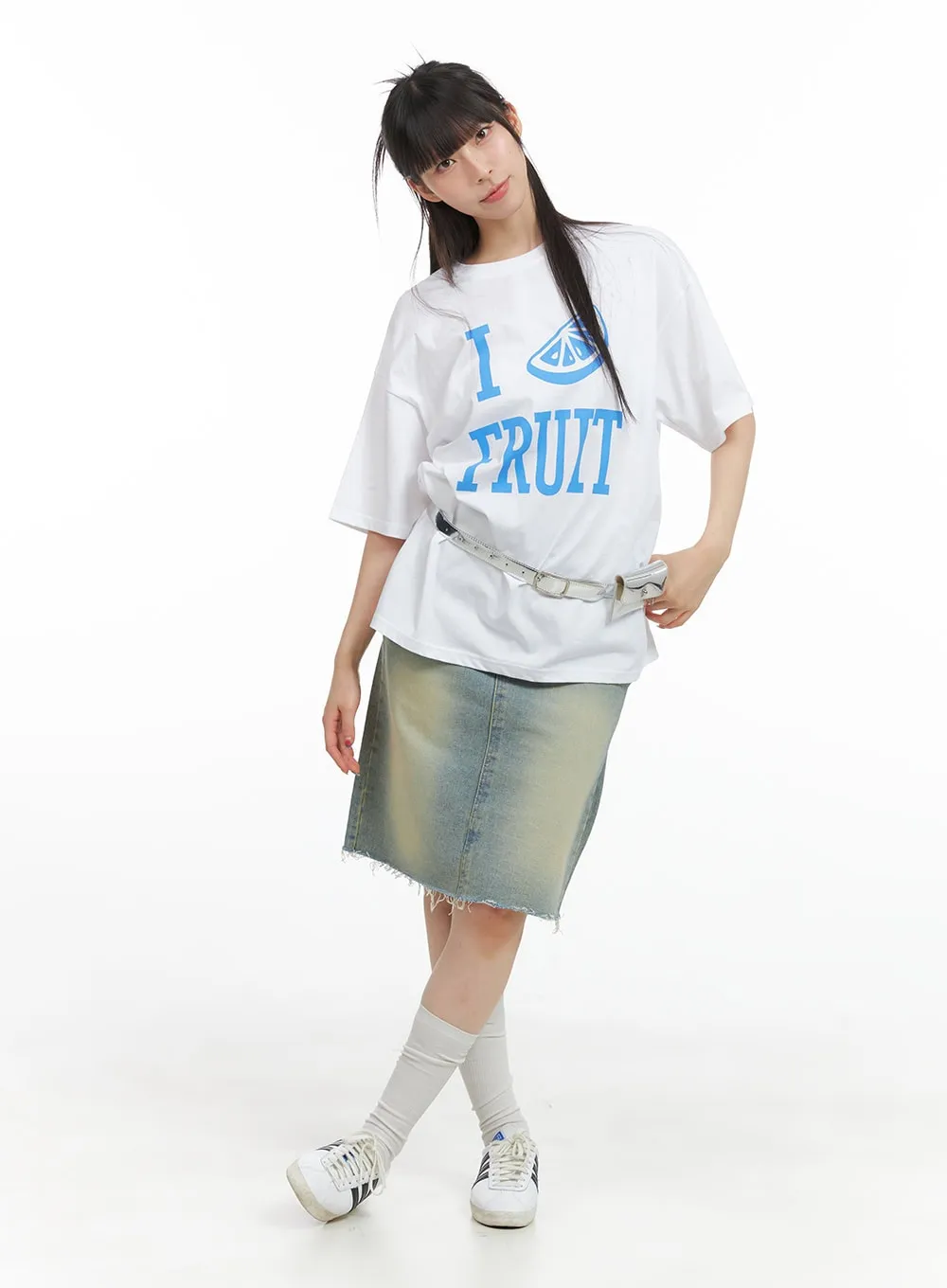 Cotton Lettering Short Sleeve Top CG409 sold by Lewkin product image thumbnail 2