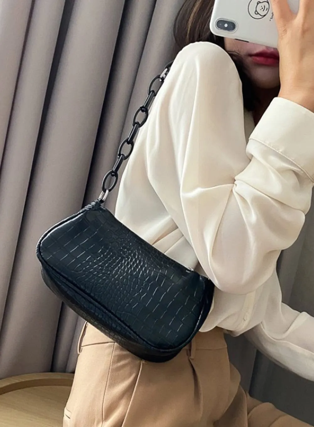 Functional Shoulder Bag IG412 sold by Lewkin product image thumbnail 2