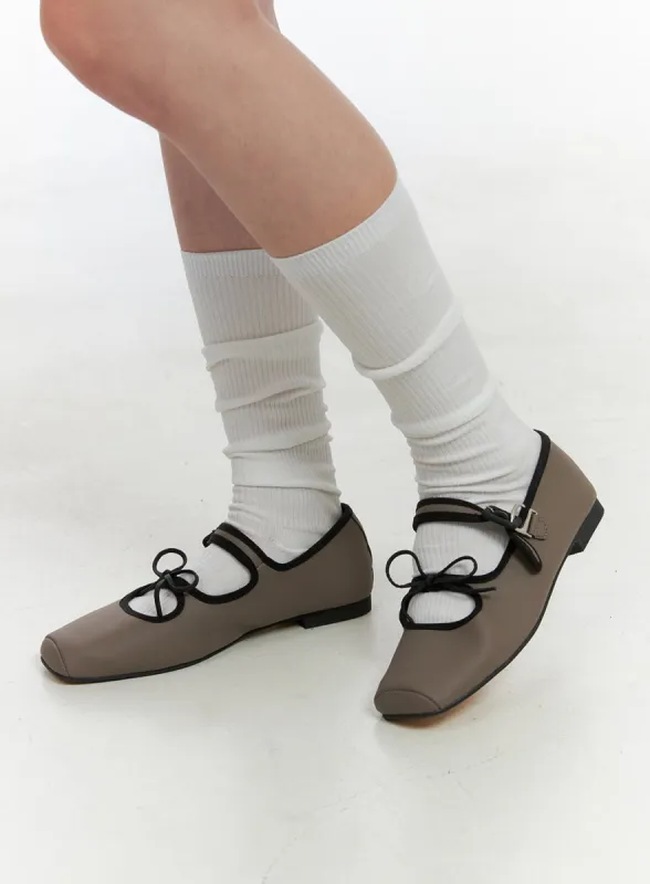 Ribbon Bliss Buckle Flats OG412 sold by Lewkin