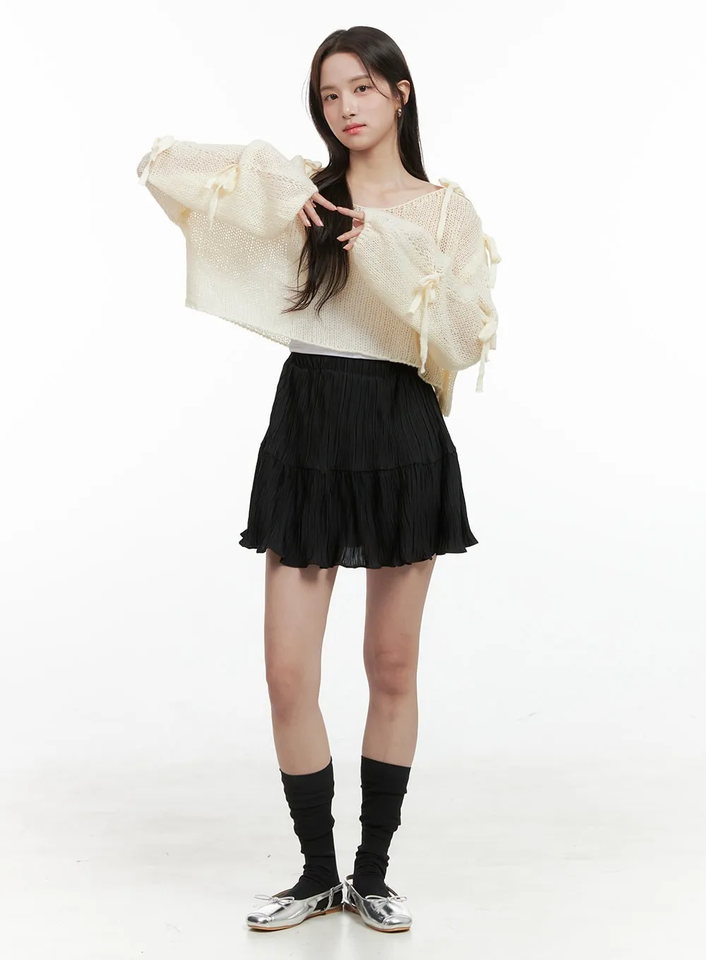 Frizzy Frill Mini Skirt OG412 sold by Lewkin