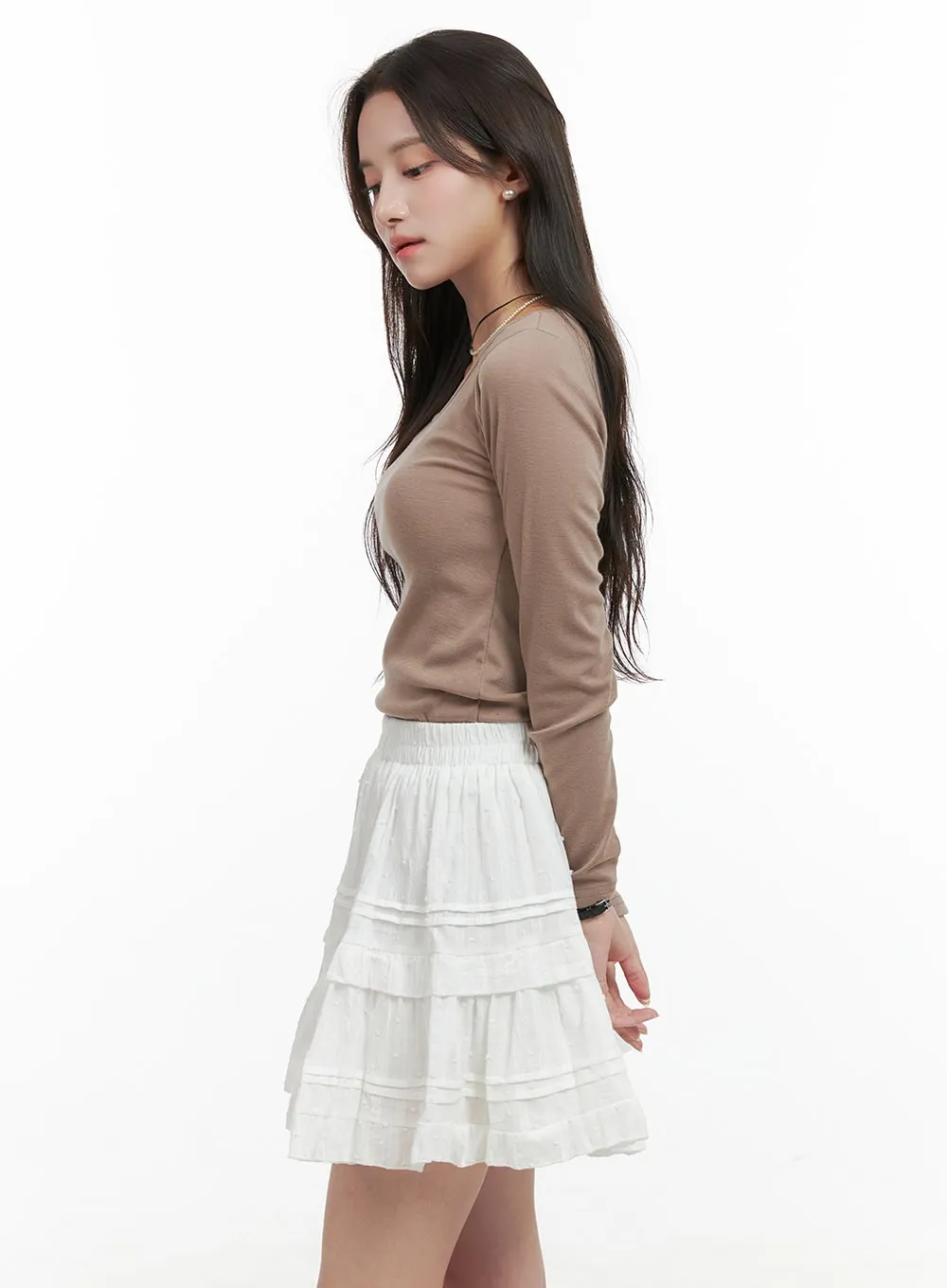 U-Neck Long Sleeve Tee OG412 sold by Lewkin product image thumbnail 5