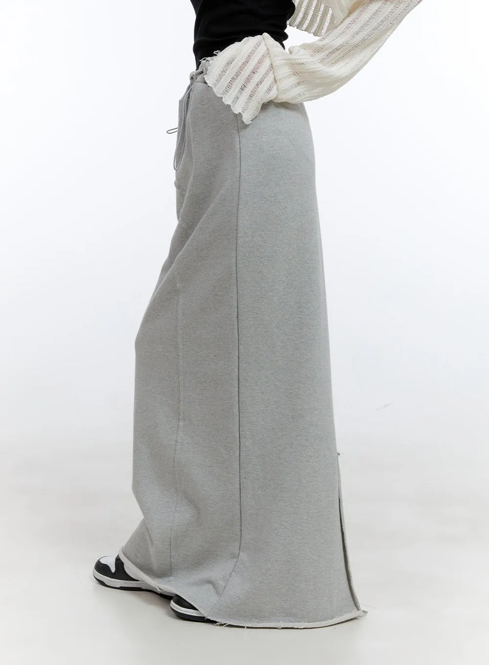 Distressed Sweat Maxi Skirt CG413 sold by Lewkin product image thumbnail 5