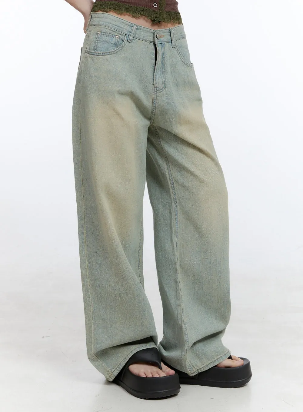 Faye Light Washed Baggy Jeans CG414 sold by Lewkin product image thumbnail 3
