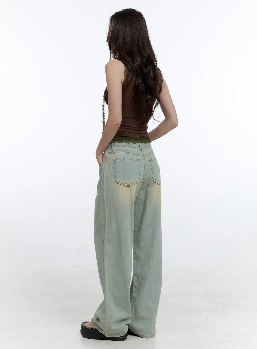 Faye Light Washed Baggy Jeans CG414 sold by Lewkin product image thumbnail 5