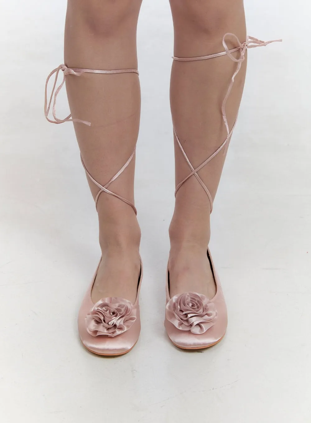 Silk Ribbon Strap Floral Flats CG414 sold by Lewkin product image thumbnail 3