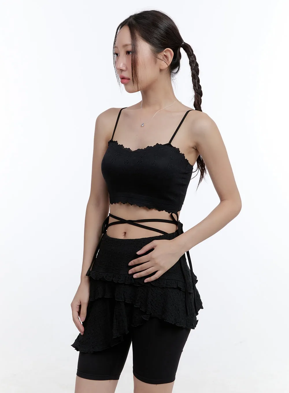 Sweetheart Lace Crop Top CG414 sold by Lewkin product image thumbnail 4