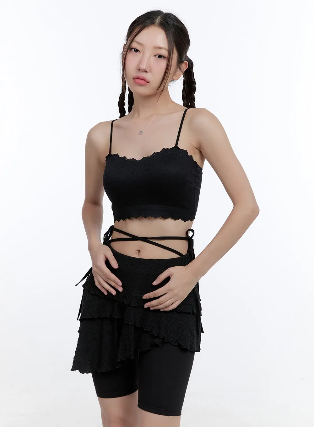 Sweetheart Lace Crop Top CG414 sold by Lewkin