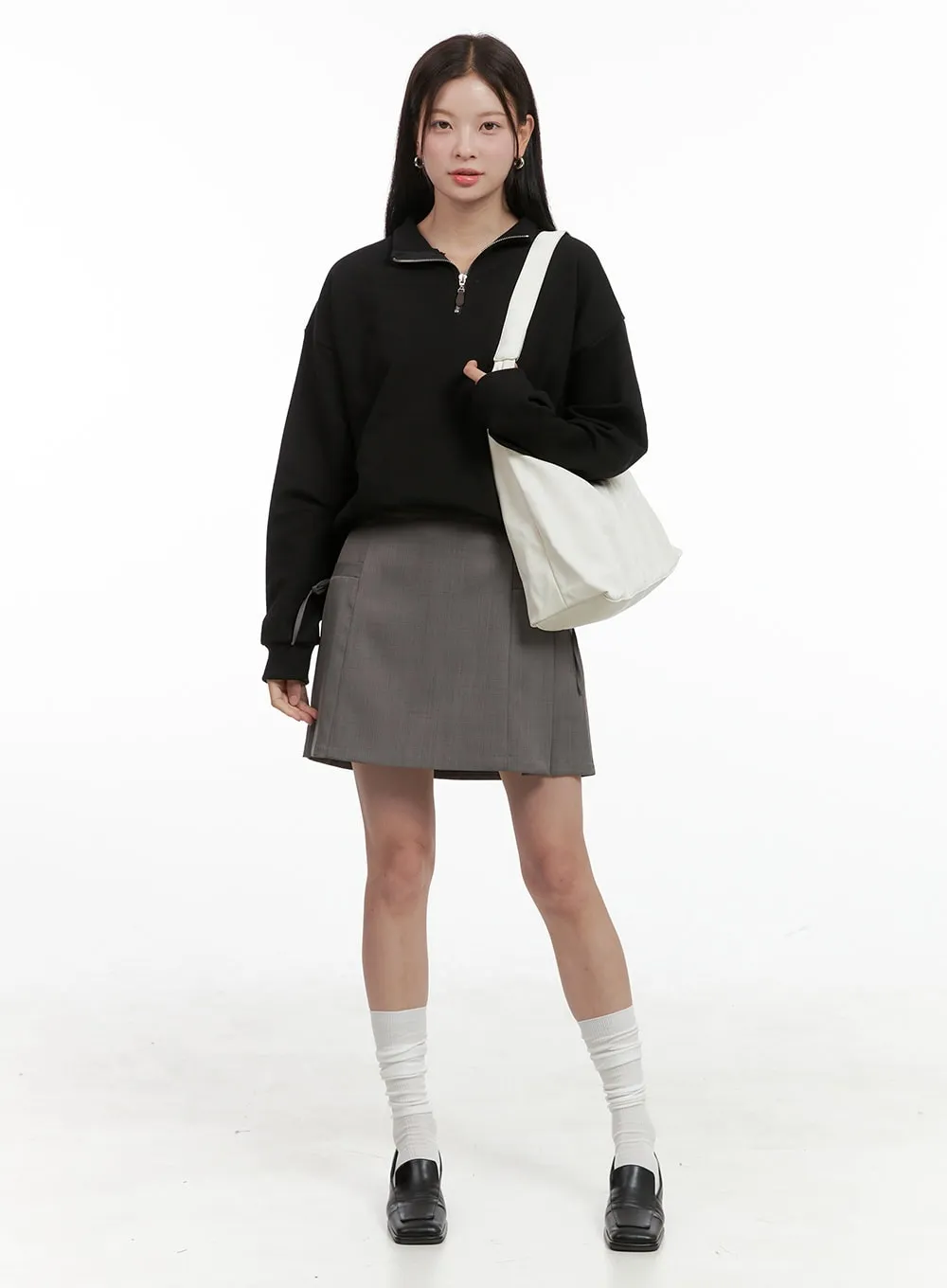 Basic Faux Leather Shoulder Bag OG416 sold by Lewkin product image thumbnail 2