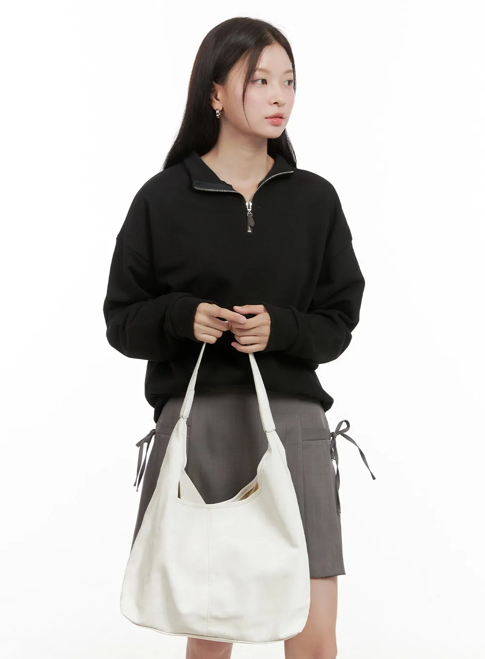 Basic Faux Leather Shoulder Bag OG416 sold by Lewkin