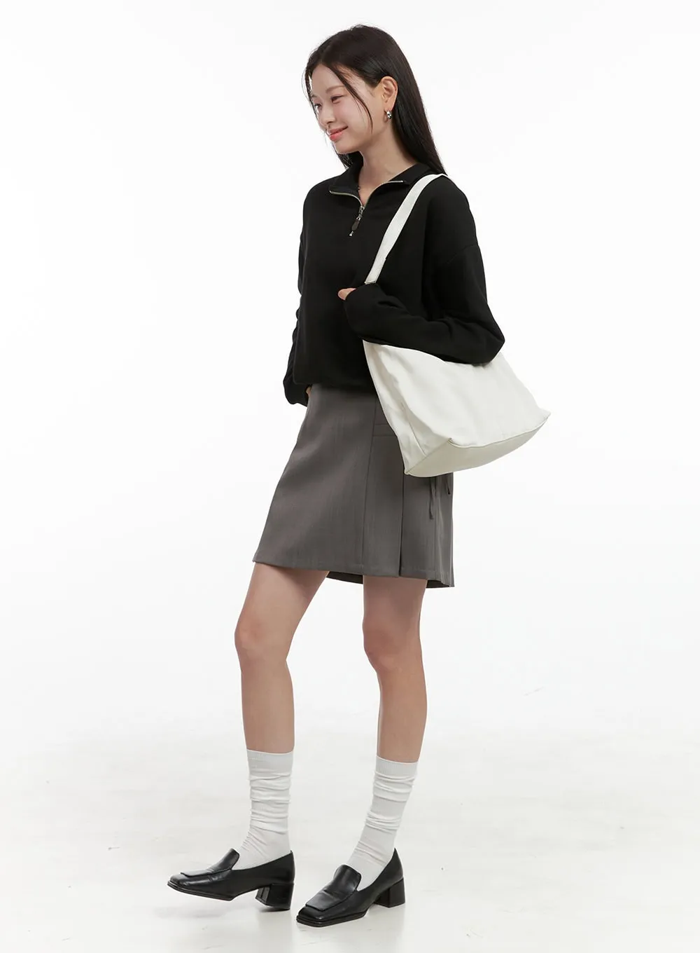 Basic Faux Leather Shoulder Bag OG416 sold by Lewkin product image thumbnail 4