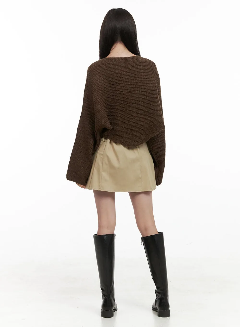 A-Line Pleated Mini Skirt OG416 sold by Lewkin product image thumbnail 5