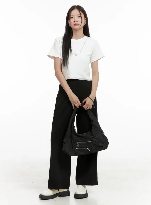 Multi-Pocketed Shoulder Bag OG419 sold by Lewkin