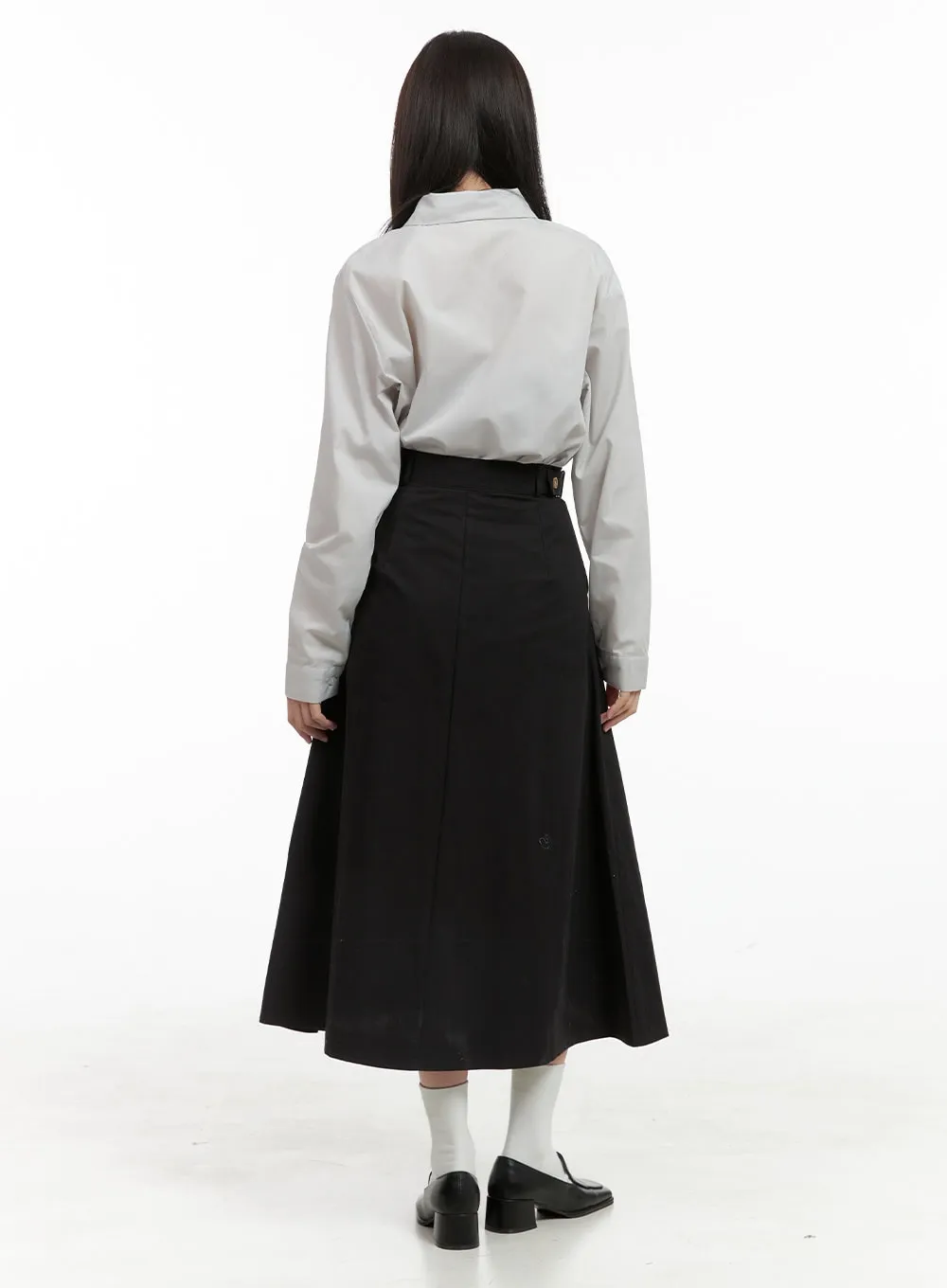 Solid Button-Up Blouse OG419 sold by Lewkin product image thumbnail 3