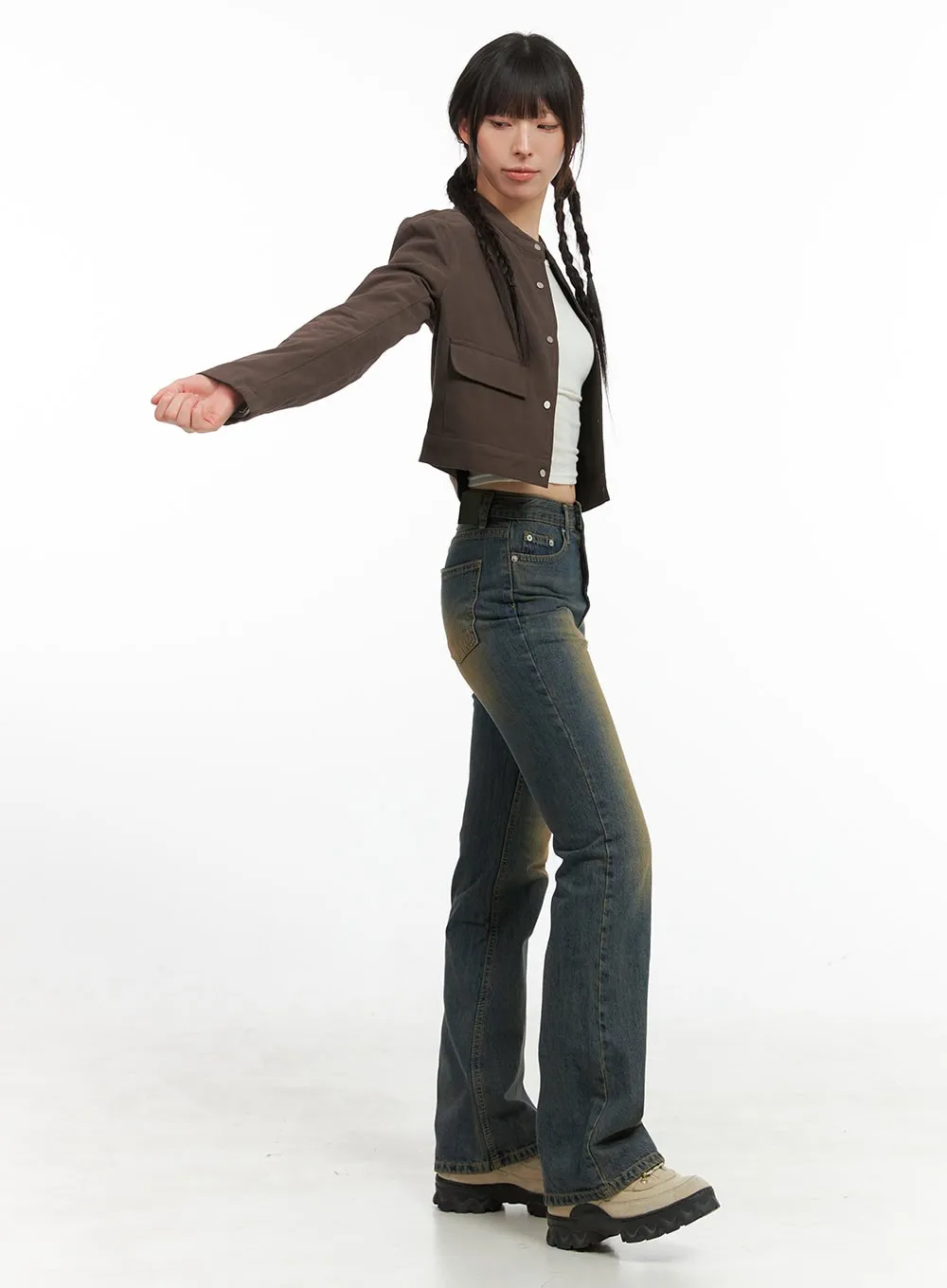 Lucy Low Rise Vintage Bootcut Jeans CG419 sold by Lewkin product image thumbnail 3