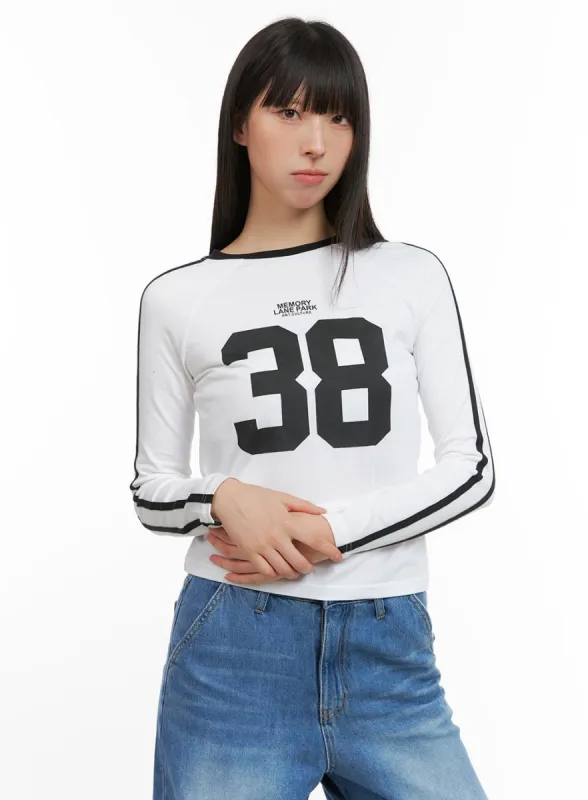 Blokecore Cotton Lettering Raglan Crop Top CG420 sold by Lewkin