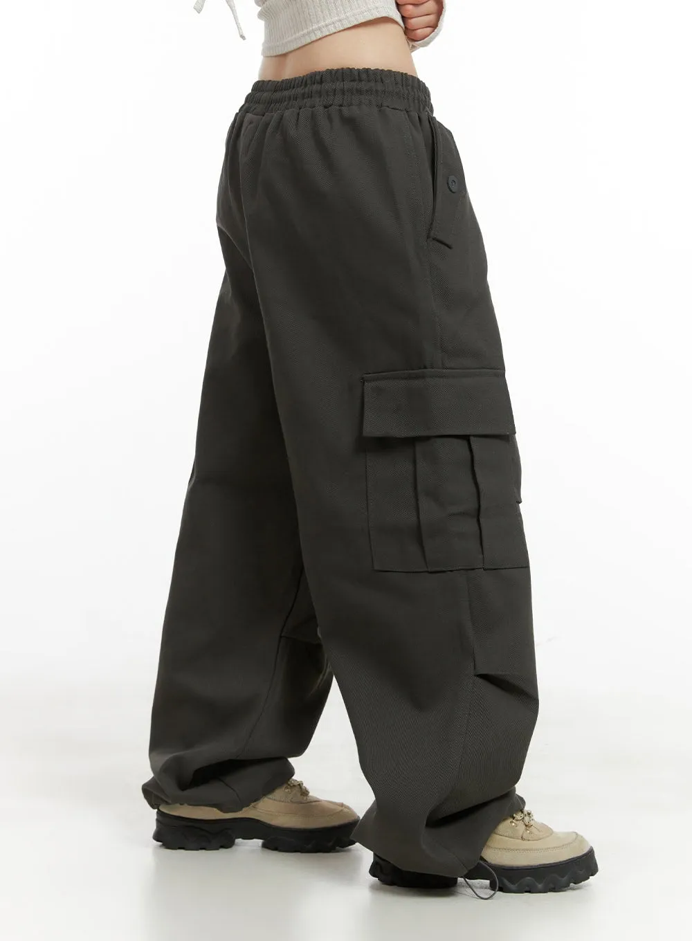 Cargo Chic Banded Wide Fit Pants CG420 sold by Lewkin product image thumbnail 5