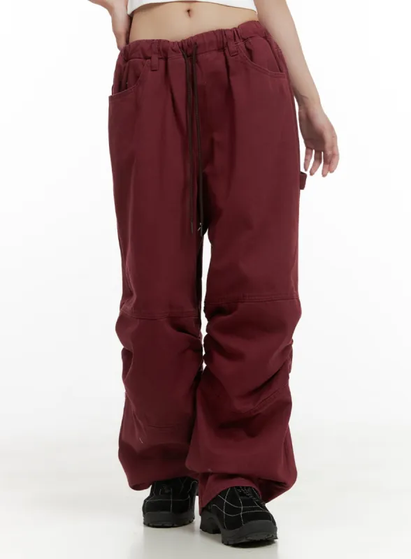 Shirred Cotton Banded Pants (UNISEX) CG420 sold by Lewkin