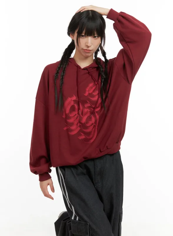 Graphic Print Oversize Hoodie CG420 sold by Lewkin