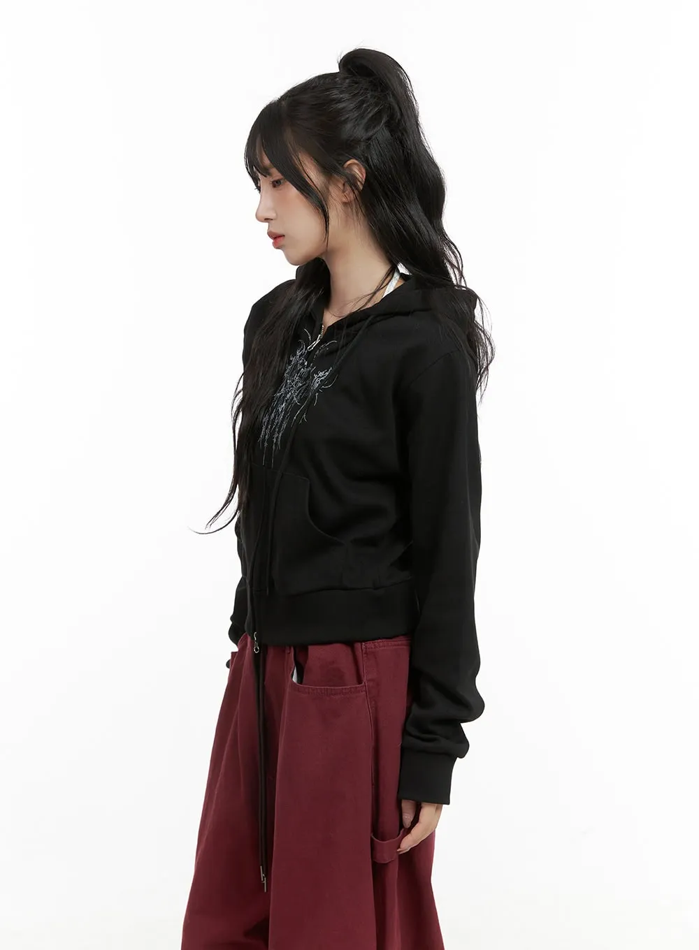 Cotton Graphic Hoodie Jacket CG420 sold by Lewkin product image thumbnail 3