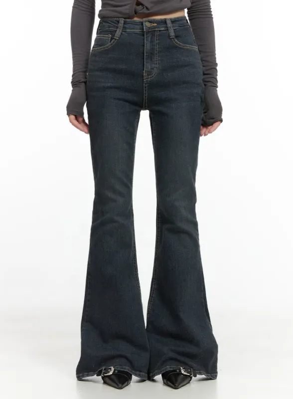 Zadie Slim Washed Denim Bootcut Jeans CG421 sold by Lewkin