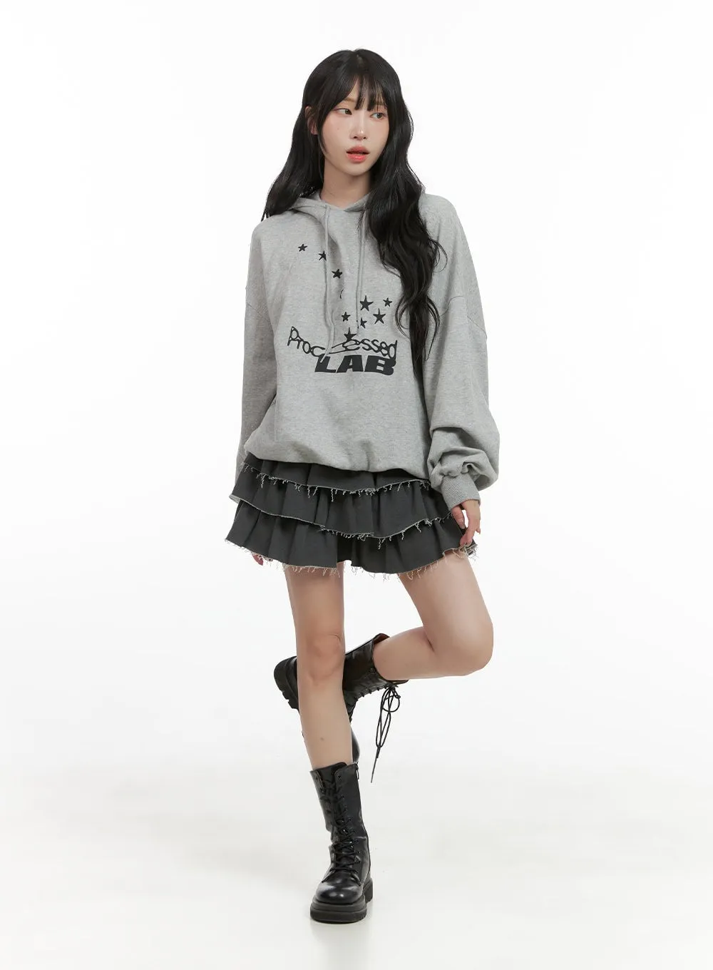 Acubi Oversized Graphic Hoodie CG421 sold by Lewkin product image thumbnail 2