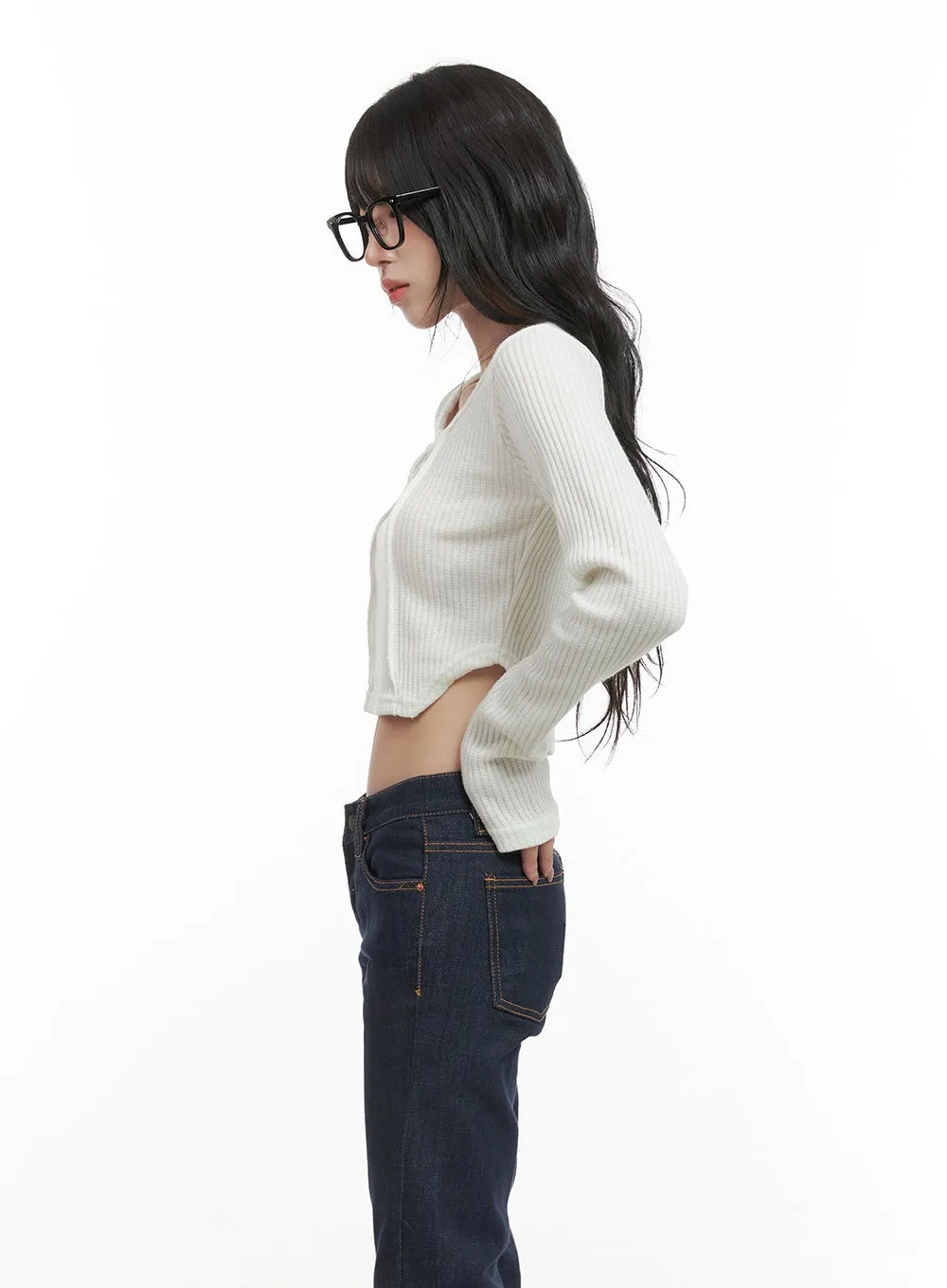 Scoop Neck Structured Crop Top CG421 sold by Lewkin product image thumbnail 4