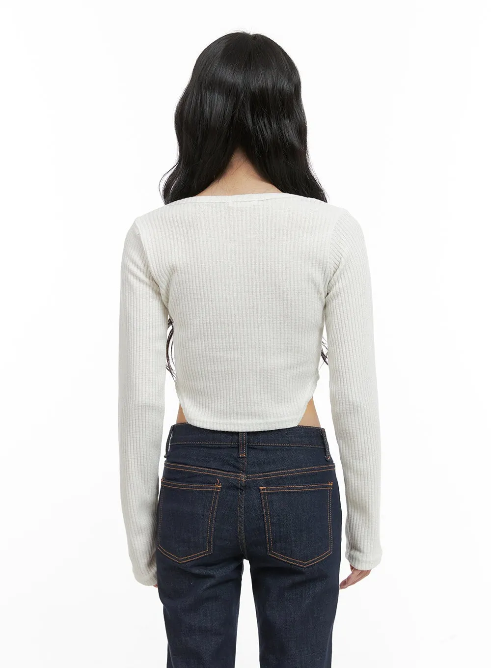 Scoop Neck Structured Crop Top CG421 sold by Lewkin product image thumbnail 5