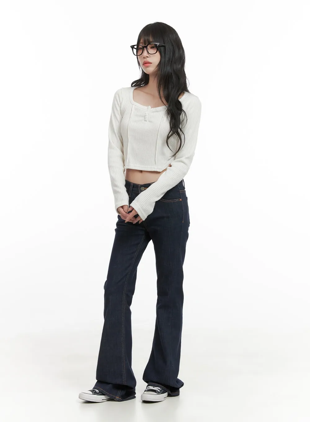 Scoop Neck Structured Crop Top CG421 sold by Lewkin product image thumbnail 2