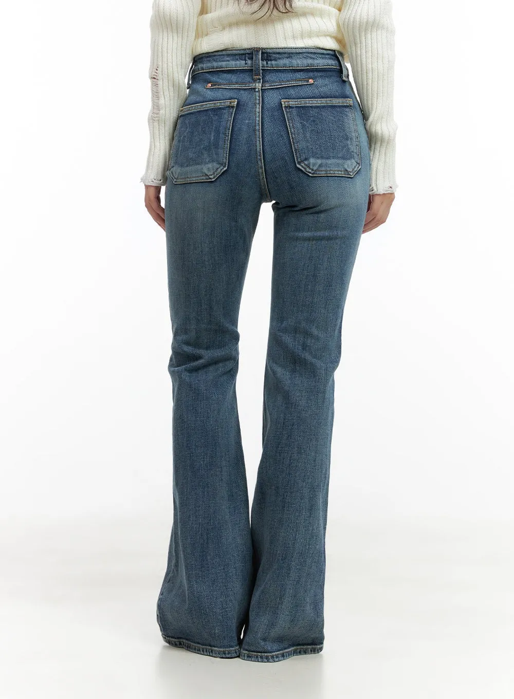 Lila Slim Bootcut Jeans CG422 sold by Lewkin product image thumbnail 5